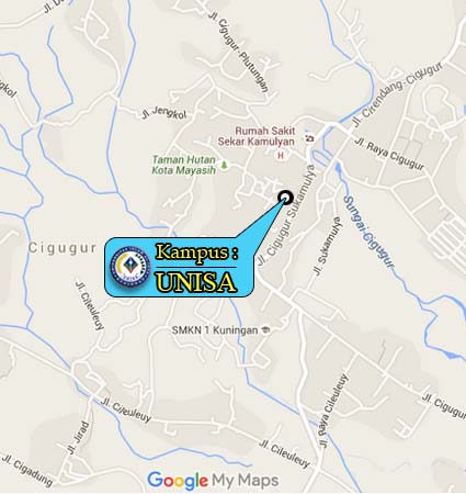 Peta dan Lokasi UNISA Kuningan Jawa Barat Nomor